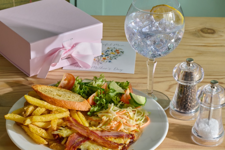 food at a table table for a mothers day meal