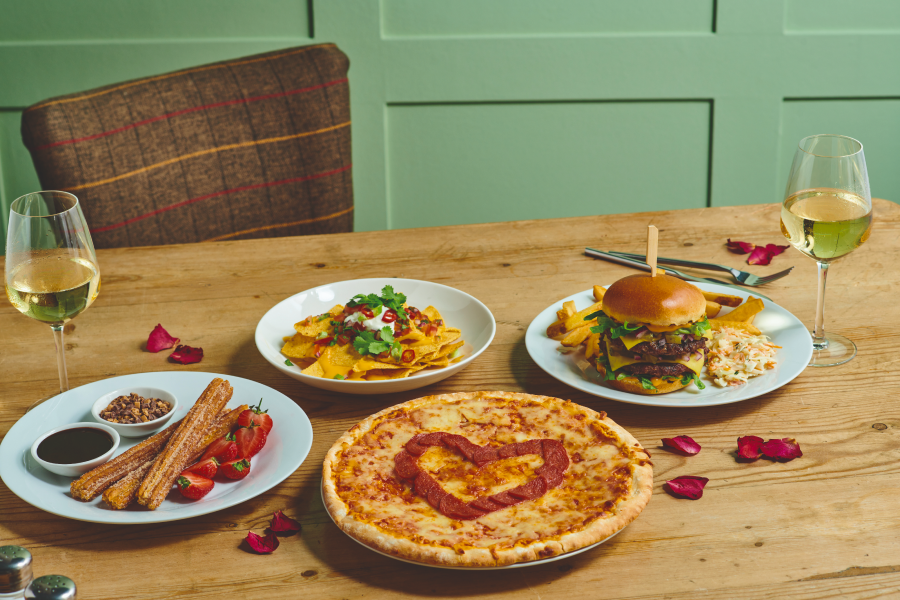 table table valentines day 2025 meal pizza 